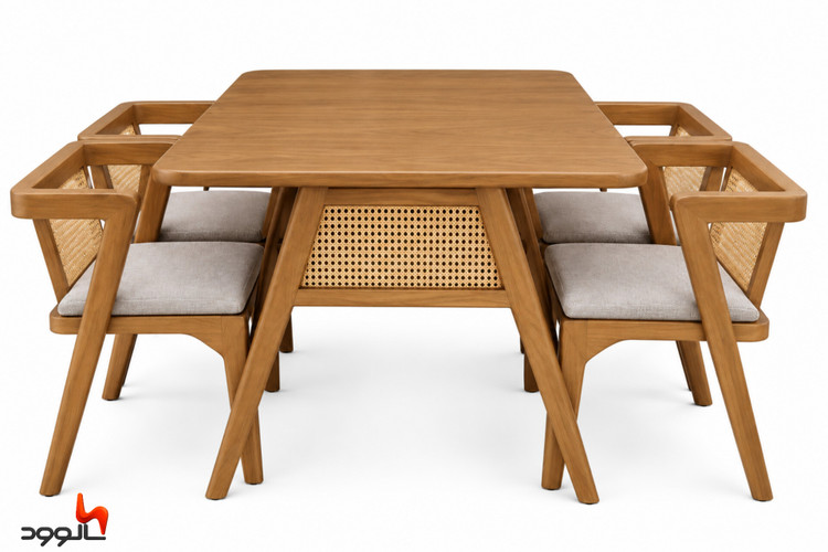 میز ناهارخوری کمجا حصیری ۴نفره